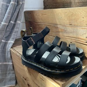Dr. Marten Blaire hydro leather strap sandals